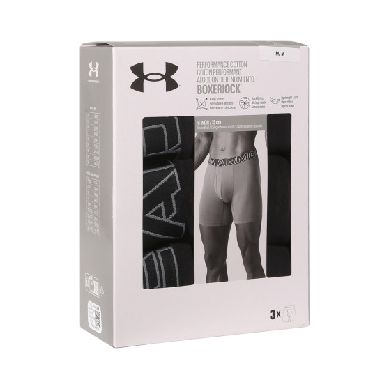 3PACK muške bokserice Under Armour crno (1383889 001)