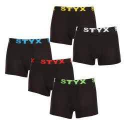 5PACK muške bokserice Styx sportska guma crna (5G9601)