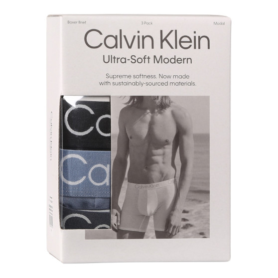 3PACK muške bokserice Calvin Klein višebojan (NB3188A-PU5)