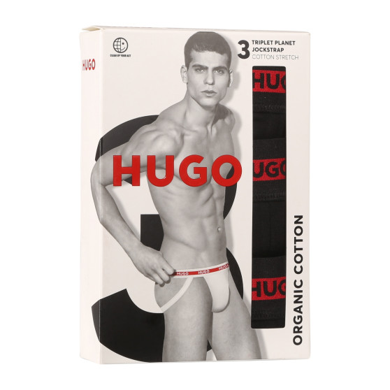 3PACK muški sportovi HUGO crno (50517882 001)