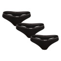 3PACK ženske tange BOSS crno (50510030 001)