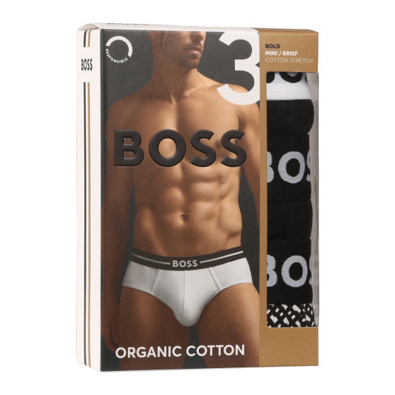 3PACK muške slip gaće BOSS crno (50510679 001)