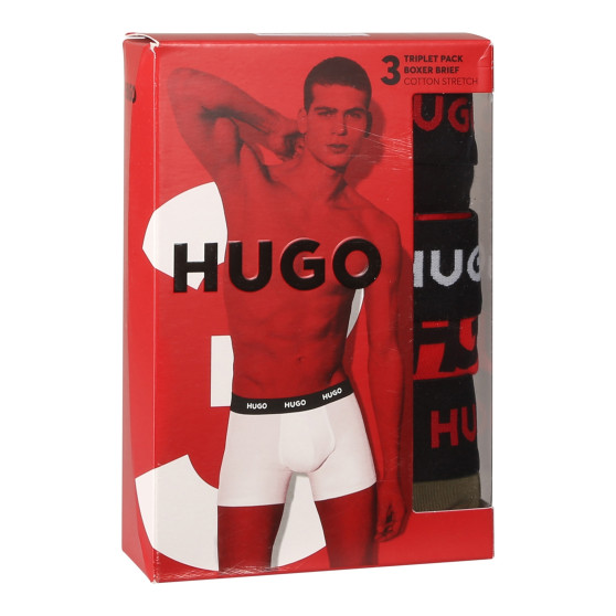 3PACK muške bokserice HUGO višebojan (50517887 978)