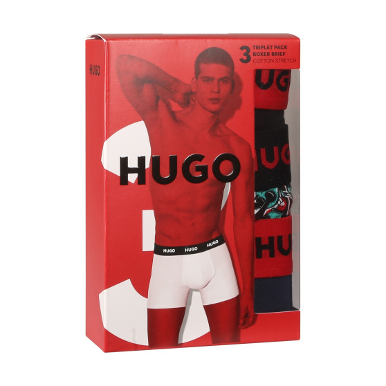 3PACK muške bokserice HUGO višebojan (50517887 979)