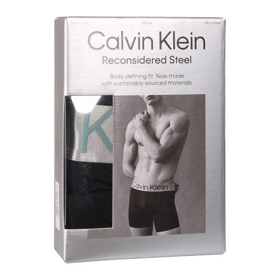 3PACK muške bokserice Calvin Klein crno (NB3075A-QTE)