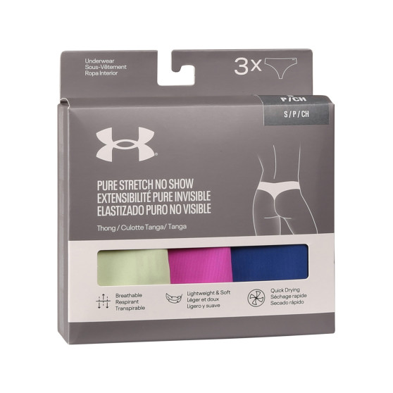 3PACK ženske tange Under Armour višebojan (1383893 383)