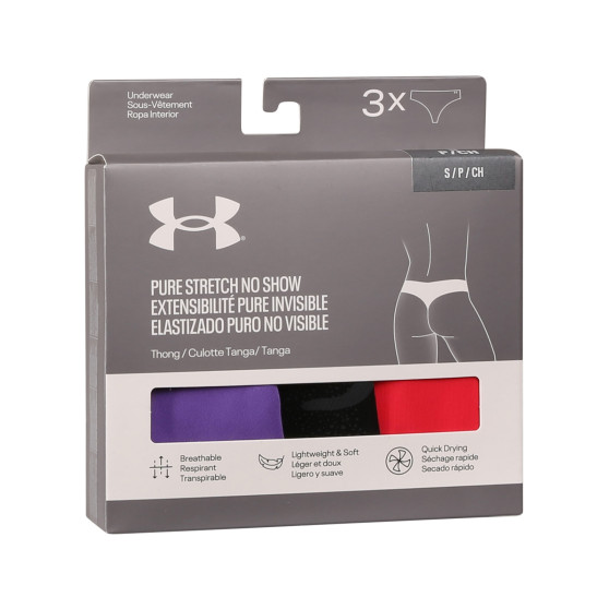 3PACK ženske tange Under Armour višebojan (1383894 001)