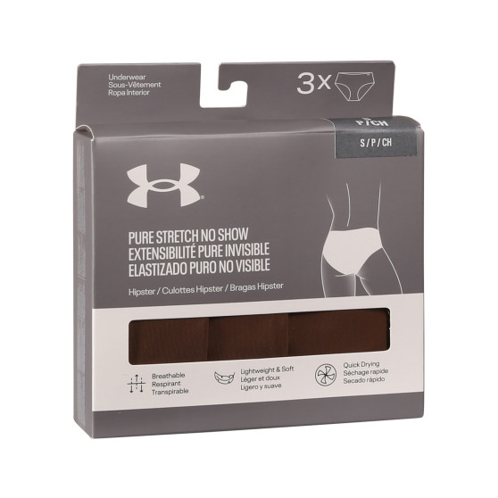 3PACK žensko donje rublje Under Armour Smeđa (1383895 625)