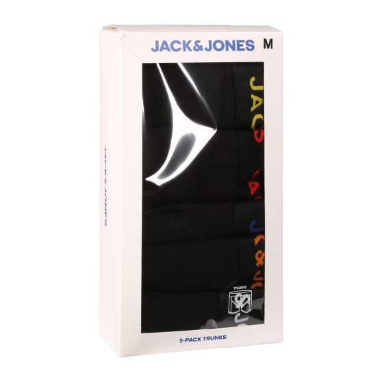 5PACK muške bokserice Jack and Jones crno (12242494)