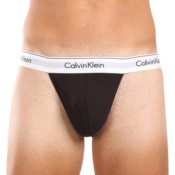 3PACK muške tange Calvin Klein crno (NB3226A-001)